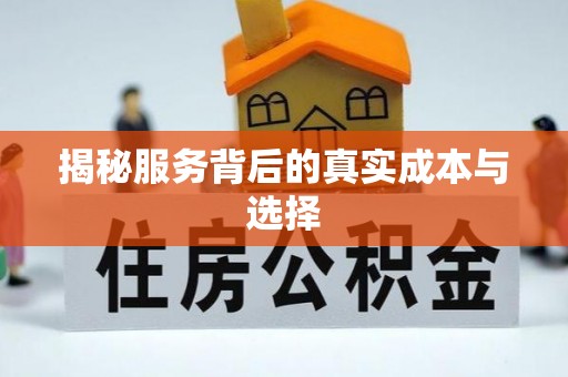 宣恩揭秘服务背后的真实成本与选择