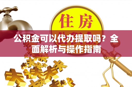 宣恩公积金可以代办提取吗？全面解析与操作指南