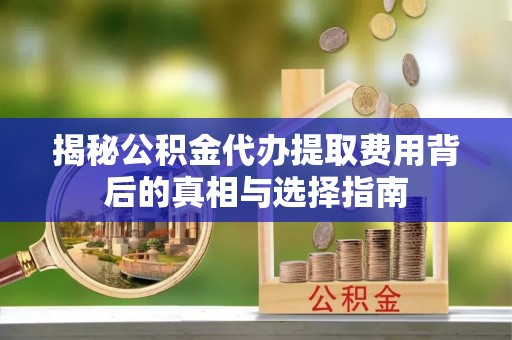 宣恩揭秘公积金代办提取费用背后的真相与选择指南