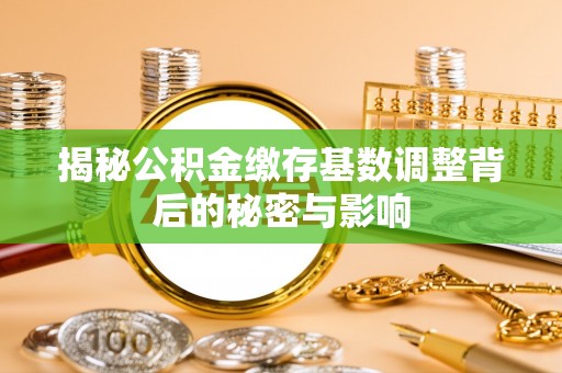 宣恩揭秘公积金缴存基数调整背后的秘密与影响