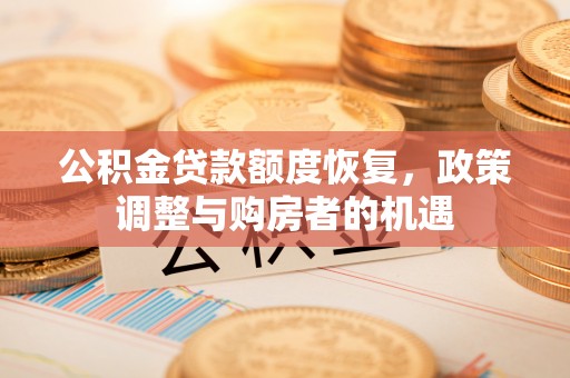 宣恩公积金贷款额度恢复，政策调整与购房者的机遇