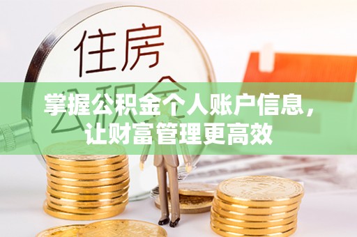 宣恩掌握公积金个人账户信息，让财富管理更高效
