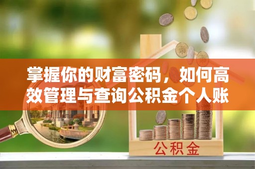 宣恩掌握你的财富密码，如何高效管理与查询公积金个人账户信息
