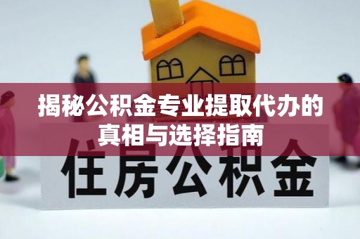 宣恩揭秘公积金专业提取代办的真相与选择指南