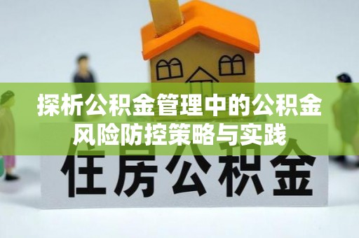 宣恩探析公积金管理中的公积金风险防控策略与实践