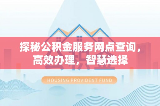 宣恩探秘公积金服务网点查询，高效办理，智慧选择