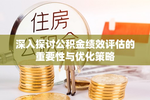 宣恩深入探讨公积金绩效评估的重要性与优化策略